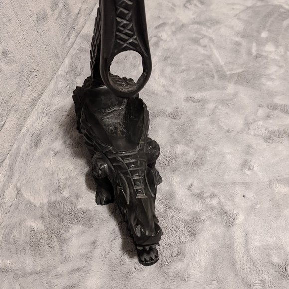 Crocodile Wine Bottle Holder Wooden Display Bar Home African Jungle Safari Decor - Picture 6 of 12